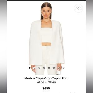 Marica Cape Crop Top
Alice + Olivia

Color: Ecru
Size: 2